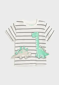 Mayoral tricou de bumbac pentru copii culoarea bej, cu imprimeu, 1061 imagine