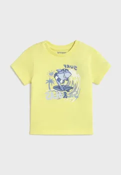 Mayoral tricou de bumbac pentru copii culoarea galben, cu imprimeu, 1065 imagine