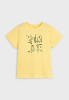 Mayoral tricou de bumbac pentru copii culoarea galben, cu imprimeu, 170 imagine