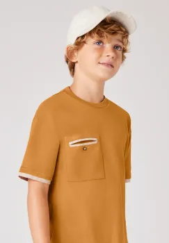 Mayoral tricou de bumbac pentru copii culoarea galben, cu imprimeu, 6004 imagine