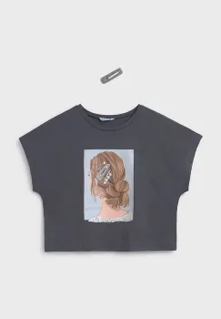 Mayoral tricou de bumbac pentru copii culoarea gri, 6021 imagine
