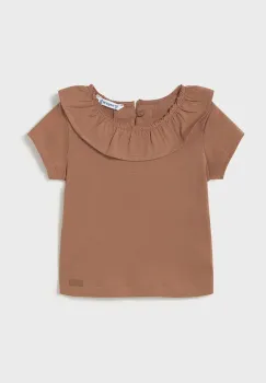 Mayoral tricou de bumbac pentru copii culoarea maro, 1045 imagine