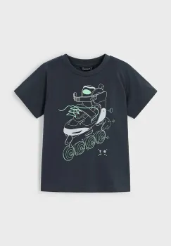Mayoral tricou de bumbac pentru copii culoarea negru, cu imprimeu, 3037 imagine