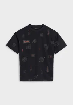 Mayoral tricou de bumbac pentru copii culoarea negru, modelator, 6019 imagine