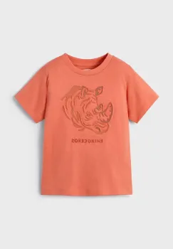 Mayoral tricou de bumbac pentru copii culoarea portocaliu, cu imprimeu, 3042 imagine