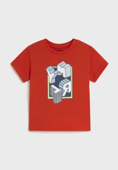 Mayoral tricou de bumbac pentru copii culoarea rosu, cu imprimeu, 106 imagine