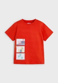 Mayoral tricou de bumbac pentru copii culoarea rosu, cu imprimeu, 3048 imagine