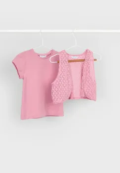 Mayoral tricou de bumbac pentru copii culoarea roz, 3007 imagine