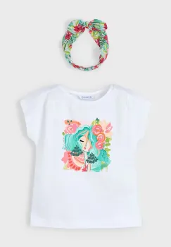 Mayoral tricou de bumbac pentru copii culoarea roz, 3009 imagine