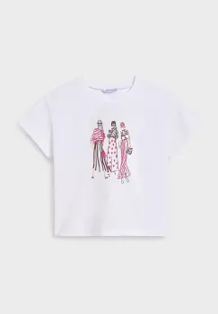 Mayoral tricou de bumbac pentru copii culoarea roz, 6030 imagine