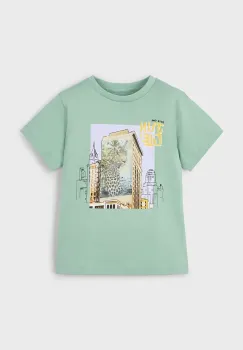 Mayoral tricou de bumbac pentru copii culoarea verde, cu imprimeu, 3043 imagine