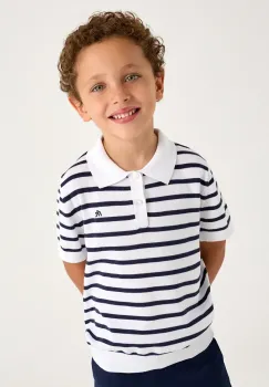 Mayoral tricou polo copii culoarea alb, modelator, 3104 imagine