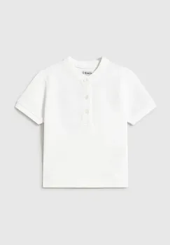 Mayoral tricou polo copii culoarea alb, neted, 1107 imagine