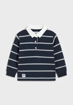 Mayoral tricou polo copii culoarea albastru marin, modelator, 2185 imagine