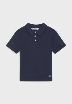 Mayoral tricou polo copii culoarea albastru marin, neted, 1106 imagine
