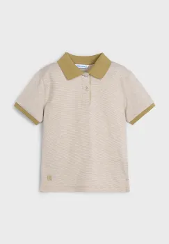 Mayoral tricou polo copii culoarea bej, neted, 3105 imagine