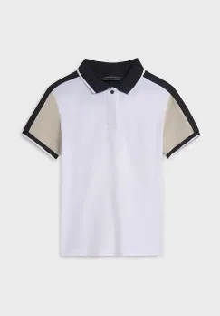 Mayoral tricou polo copii culoarea bej, neted, 6134 imagine