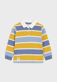 Mayoral tricou polo copii culoarea galben, modelator, 2185 imagine