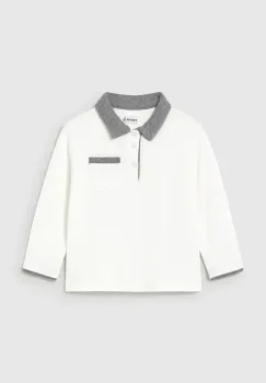 Mayoral tricou polo pentru copii culoarea alb, 2103 imagine