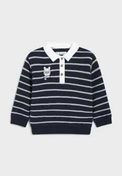 Mayoral tricou polo pentru copii culoarea albastru marin, modelator, 2459 imagine