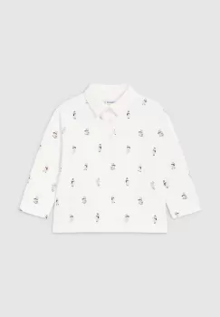 Mayoral tricouri polo din bumbac pentru bebelusi culoarea bej, modelator, 2182 imagine
