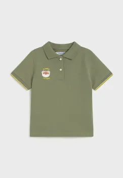 Mayoral tricouri polo din bumbac pentru bebelusi culoarea verde, cu imprimeu, 1108 imagine