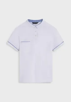 Mayoral tricouri polo din bumbac pentru copii culoarea alb, neted, 6131 imagine