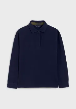 Mayoral tricouri polo din bumbac pentru copii culoarea albastru marin, neted, 7104 imagine