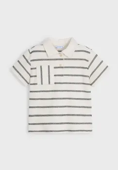 Mayoral tricouri polo din bumbac pentru copii culoarea bej, modelator, 3107 imagine