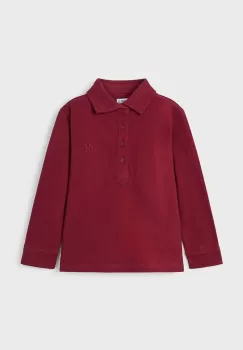 Mayoral tricouri polo din bumbac pentru copii culoarea bordo, neted, 4101 imagine