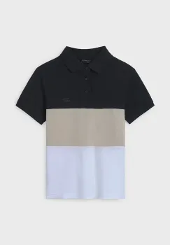 Mayoral tricouri polo din bumbac pentru copii culoarea negru, modelator, 6132 imagine