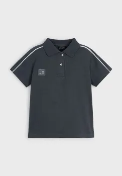 Mayoral tricouri polo din bumbac pentru copii culoarea negru, neted, 3108 imagine