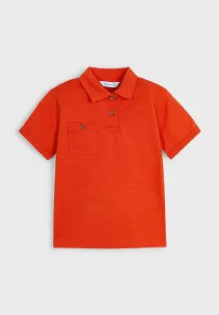 Mayoral tricouri polo din bumbac pentru copii culoarea rosu, neted, 3109 imagine