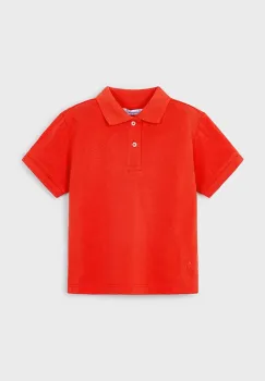 Mayoral tricouri polo din bumbac pentru copii culoarea rosu, uni, 150 imagine