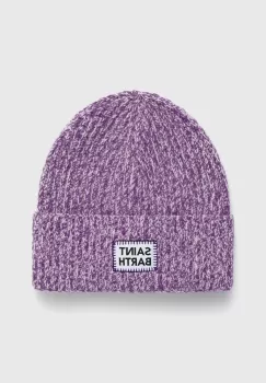 MC2 Saint Barth caciula de lana culoarea violet, de lana, din tricot gros imagine