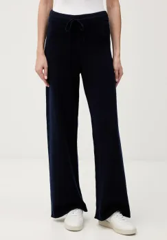 MC2 Saint Barth pantaloni de trening de lana culoarea bleumarin, uni, CBN0002 imagine