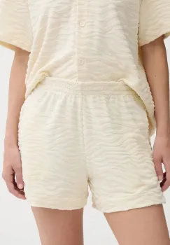 MC2 Saint Barth pantaloni scurti din bumbac cu imprimeu, high waist, MEA002 imagine