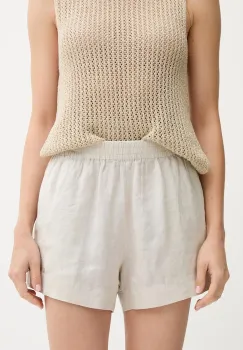 MC2 Saint Barth pantaloni scurti din bumbac cu imprimeu, high waist, MEA002 imagine