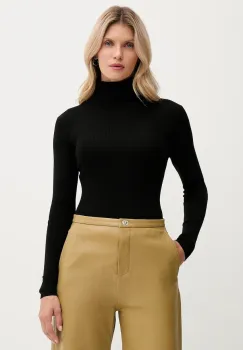 MC2 Saint Barth pulover de lana culoarea negru, light, cu guler, EKA0001 imagine