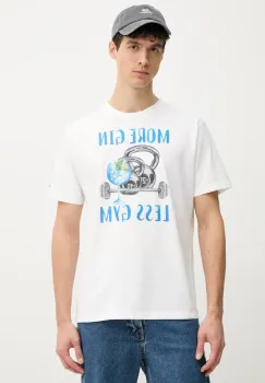 MC2 Saint Barth tricou din bumbac barbati, culoarea alb, cu imprimeu, TSHM001 imagine
