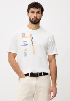 MC2 Saint Barth tricou din bumbac culoarea alb, cu imprimeu, CONR0002 imagine