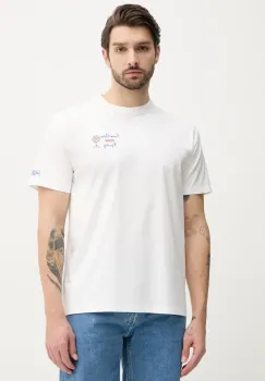 MC2 Saint Barth tricou din bumbac culoarea alb, cu imprimeu imagine