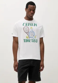 MC2 Saint Barth tricou din bumbac culoarea portocaliu, cu imprimeu imagine