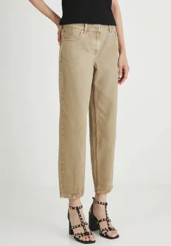 Medicine blugi din bumbac culoarea bej imagine