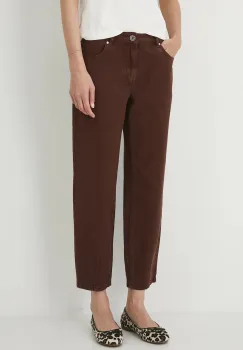 Medicine blugi din bumbac culoarea maro imagine