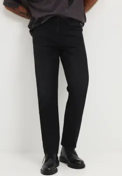 Medicine blugi din bumbac culoarea negru imagine