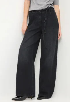 Medicine blugi din bumbac culoarea negru imagine