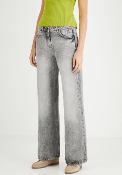 Medicine blugi din bumbac femei, culoarea gri imagine