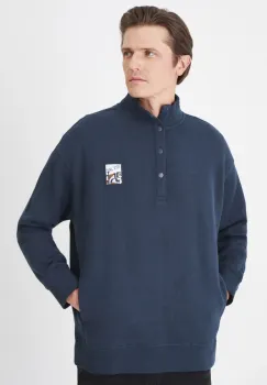 Medicine bluza barbati, culoarea albastru marin, cu imprimeu imagine