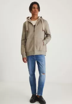 Medicine bluza barbati, culoarea bej, cu gluga imagine